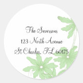 Licht Groene Tijden Adres van de Terugkeer Ronde Sticker (Voorkant)