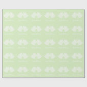 Licht groenvederijbell en zwenkriempapier cadeaupapier (Vlak)