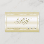 Licht Gulden met diamanten en Monogram Luxurous Visitekaartje (Voorkant)