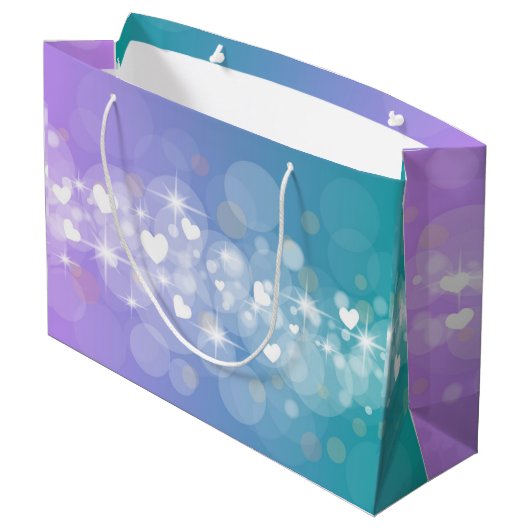 Licht hart groot cadeauzakje (Achterkant Gekanteld)