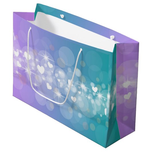 Licht hart groot cadeauzakje (Voorkant Gekanteld)