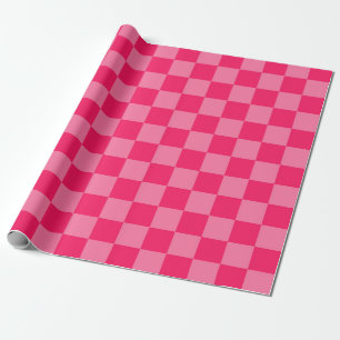 Licht Heet Roze Checker Patroon Wrapping Papier