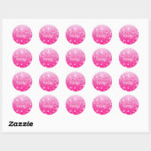Licht & Heet Roze Sparkle Stars Laten we gaan fees Ronde Sticker (Vel)