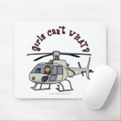 Licht Helikopter Girl Muismat (Met muis)