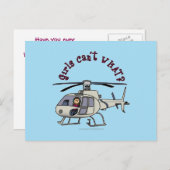 Licht helikopter Pilot Girl Briefkaart (Voorkant / Achterkant)