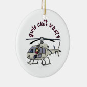 Licht helikopter Pilot Girl Keramisch Ornament (Rechts)