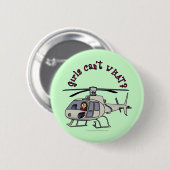 Licht helikopter Pilot Girl Ronde Button 5,7 Cm (Voorkant /achterkant)