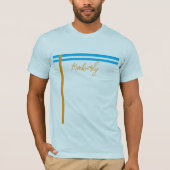 Licht Hemelblauwe Minimaal Aangepaste Naam Basic T T-shirt (Voorkant)