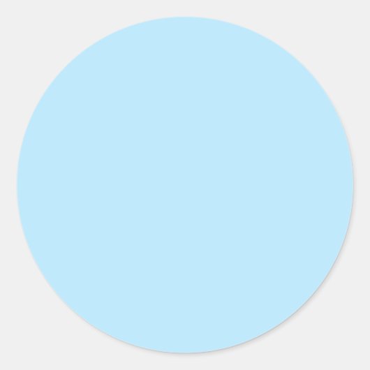 Licht Hemelsblauw Ronde Sticker (Voorkant)