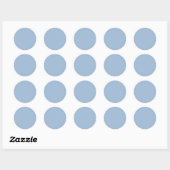 Licht hemelsblauw - ronde Sticker (Vel)