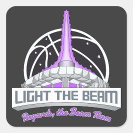 Licht het Beam - Sacramento Basketball Vierkante Sticker