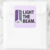 Licht het Beam - Sacramento Basketball Vierkante Sticker (Tas)