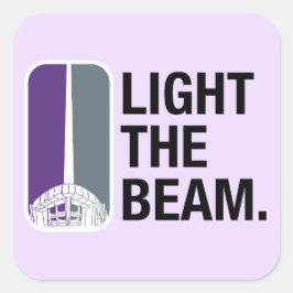 Licht het Beam - Sacramento Basketball Vierkante Sticker