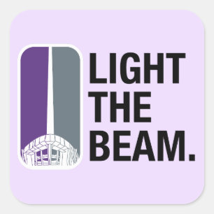 Licht het Beam - Sacramento Basketball Vierkante Sticker