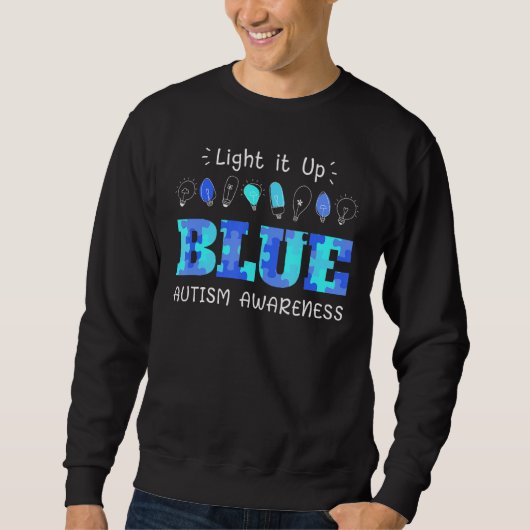 Licht het blauwe autisme autistisch trui (Voorkant)