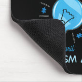 Licht het blauwe autisme bewustzijn op Puzzle Mann Muismat (Hoek)