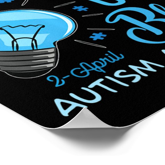 Licht het blauwe autisme bewustzijn op Puzzle Mann Poster (Hoek)