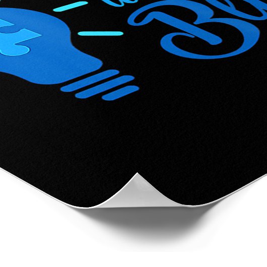 Licht het blauwe autisme in het oog poster (Hoek)