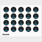Licht het blauwe autisme in het oog ronde sticker (Vel)