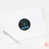Licht het blauwe autisme in het oog ronde sticker (Envelop)
