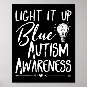 Licht het blauwe autisme op dat ik blauw Draag voo Poster