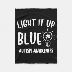 Licht het blauwe autisme Shirt op dat ik blauw voo Fleece Deken