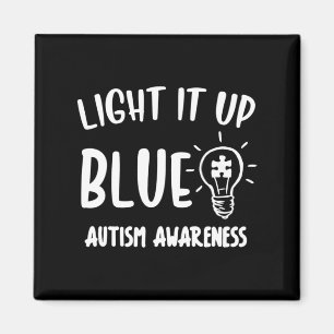 Licht het blauwe autisme Shirt op dat ik blauw voo Magneet