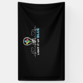 Licht het blauwe bewustzijn van autisme op spandoek (Verticaal)