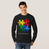Licht het blauwe puzzelstukjes op voor autisme aut t-shirt (Voorkant volledig)