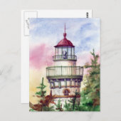 Licht het Briefkaart van de Weg vuurtoren (Voorkant / Achterkant)