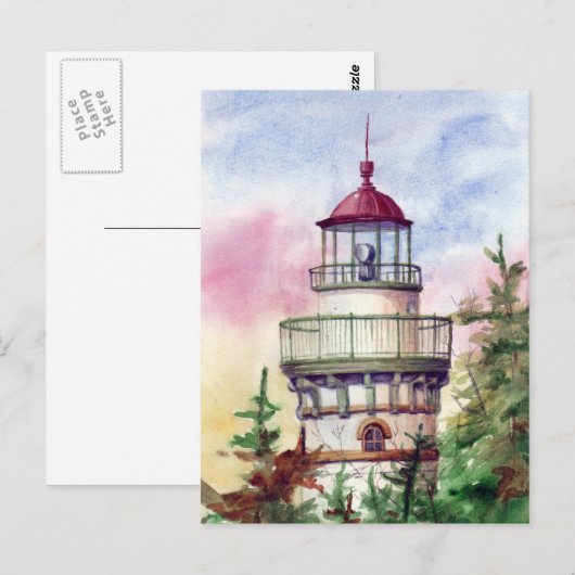 Licht het Briefkaart van de Weg vuurtoren (Voorkant / Achterkant)