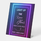 licht het dansvloerteken op Personaliseer Reclamebord Met Voetstuk (Voorkant)