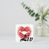 Licht het eenvoudig vierkante visitekaartje (Staand voorkant)