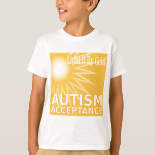Licht het goud voor autisme-acceptatie t-shirt