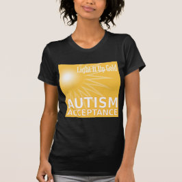 Licht het goud voor autisme-acceptatie t-shirt
