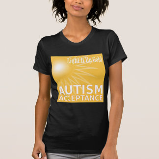 Licht het goud voor autisme-acceptatie t-shirt