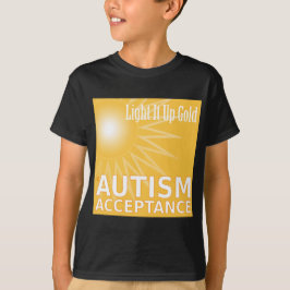 Licht het goud voor autisme-acceptatie t-shirt