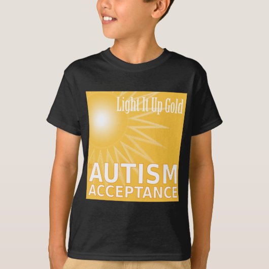 Licht het goud voor autisme-acceptatie t-shirt (Voorkant)