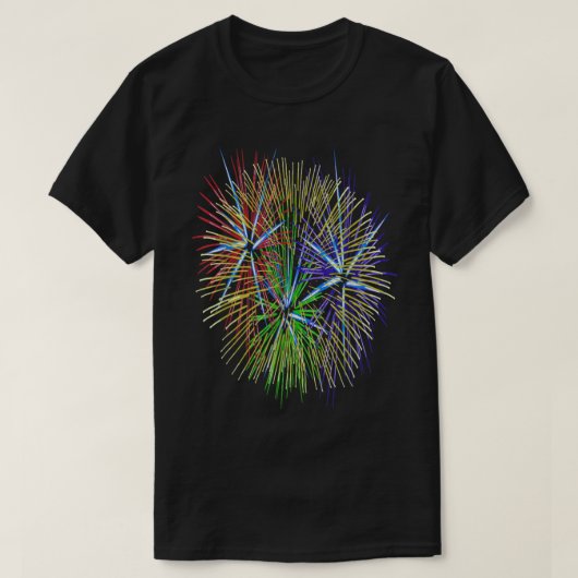 Licht het kleurrijke Fireworks-feest in de Nachthe T-shirt (Design voorkant)
