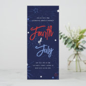 Licht het luchtruim op 4e juli van de partij kaart (Staand voorkant)