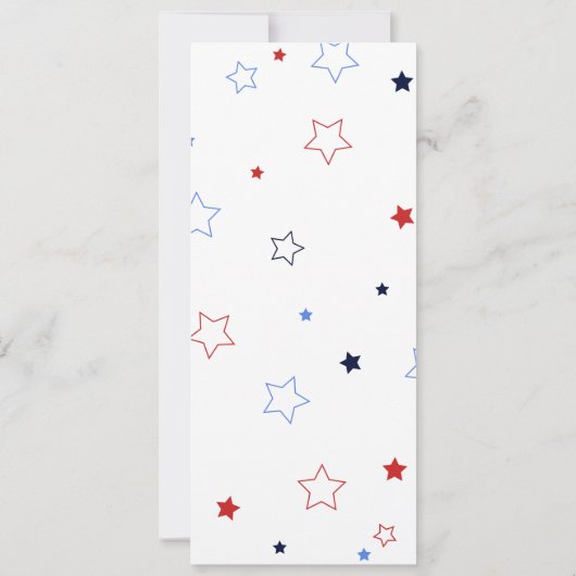 Licht het luchtruim op 4e juli van de partij kaart (Achterkant)