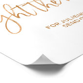 Licht het Nachtse goudteken van 8 x 10 Roos Poster (Hoek)