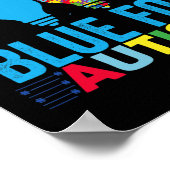 Licht het op Blauw Autisme Bewustzijn Maand 1 Poster (Hoek)