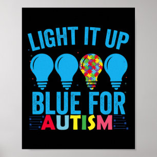 Licht het op Blauw Autisme Bewustzijn Maand 1 Poster