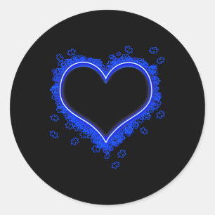 Licht het op Blauw Autisme Hart Puzzel Stukken Aut Ronde Sticker