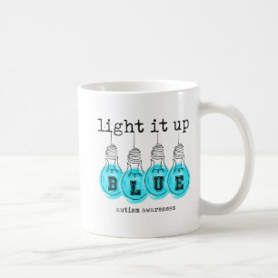 Licht het op Blauwe Autisme Bewustmakingspremie T- Koffiemok