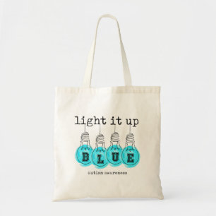 Licht het op Blauwe Autisme Bewustmakingspremie T- Tote Bag