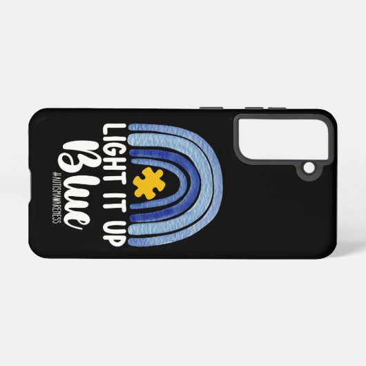 Licht het op Blauwe Regenboog Autisme Bewustzijnsf Samsung Galaxy Hoesje (Achterkant horizontaal)