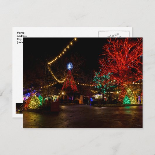 Licht het op voor kerstpostkaart briefkaart (Voorkant / Achterkant)