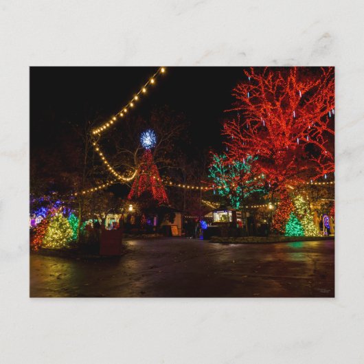 Licht het op voor kerstpostkaart briefkaart (Voorkant)